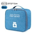 thumbnail image 1 of First Aid Kit, Portable Emergency Prevention Kit, Waterproof Ripstop Fabric Outdoor Survival Bag with Multiple Pockets Easy Carry, Light Blue, 1 of 2