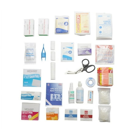 First Aid Kit Refill Pack for Medium 2 Shelf Wall Cabinet No Medications 245 Piece