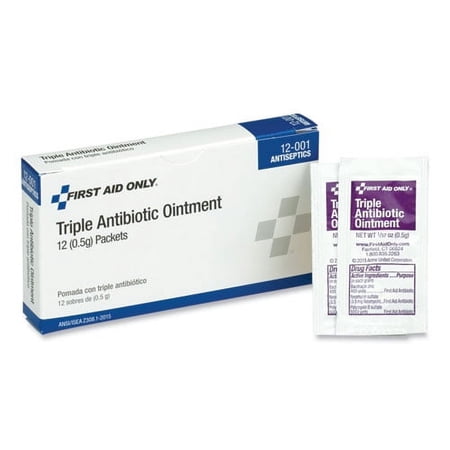 "First Aid Kit Refill Triple Antibiotic Ointment, Packet, 12/box | Bundle of 10 Boxes"
