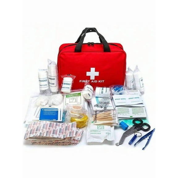 First Aid Kit, Scissors First Aid Kit Is Suitable For Emergency Situations, Home, Camping, Travel, Sports, Office, Outdoor, Car, School.