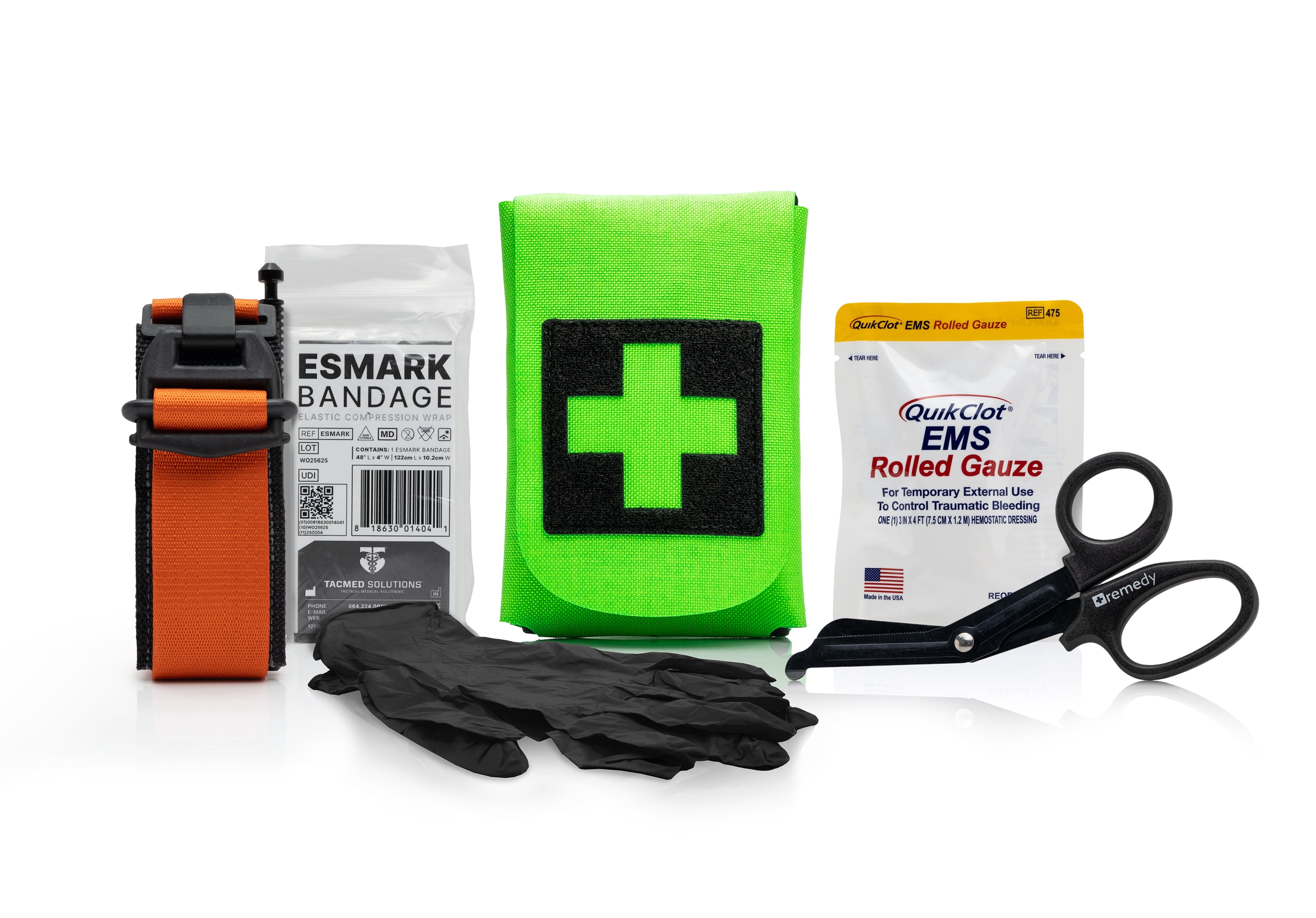 TacMed Solutions Arborist First Aid Kit, High Visibility Pouch, Belt and Harness Compatible