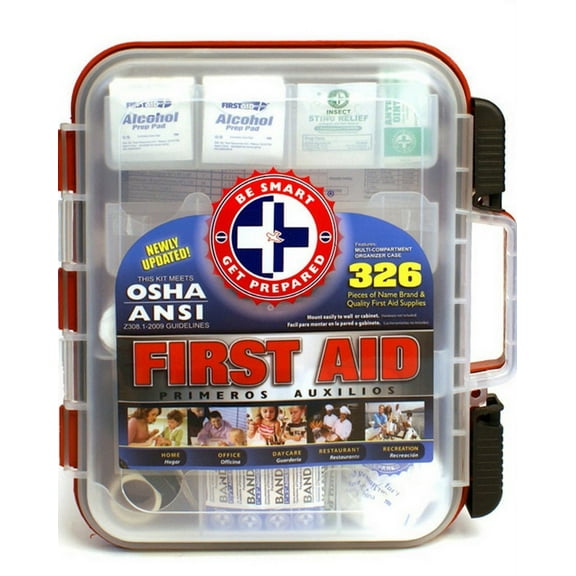 First Aid Kit with Hard Case - 326 Pieces