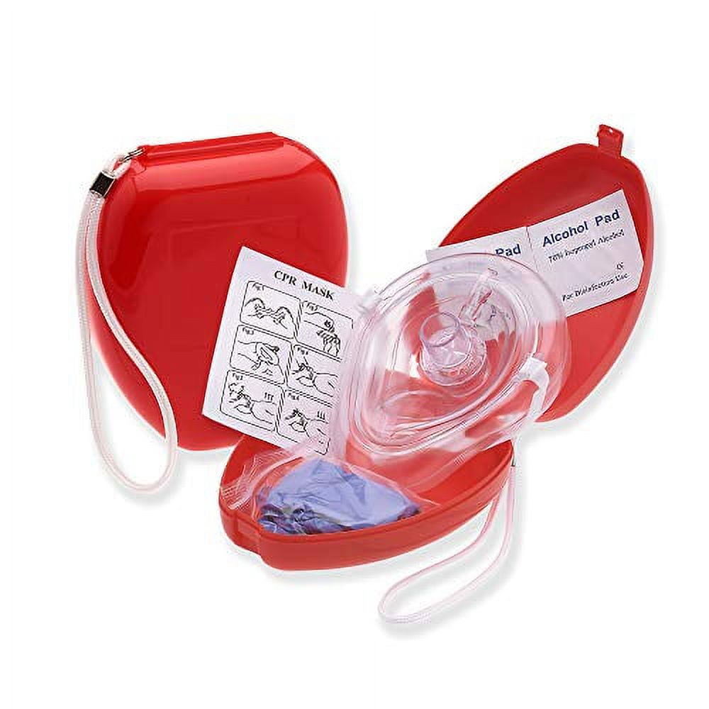 First Aid Medical CPR Rescue Mask, 2 Pack Adult/Child Pocket ...