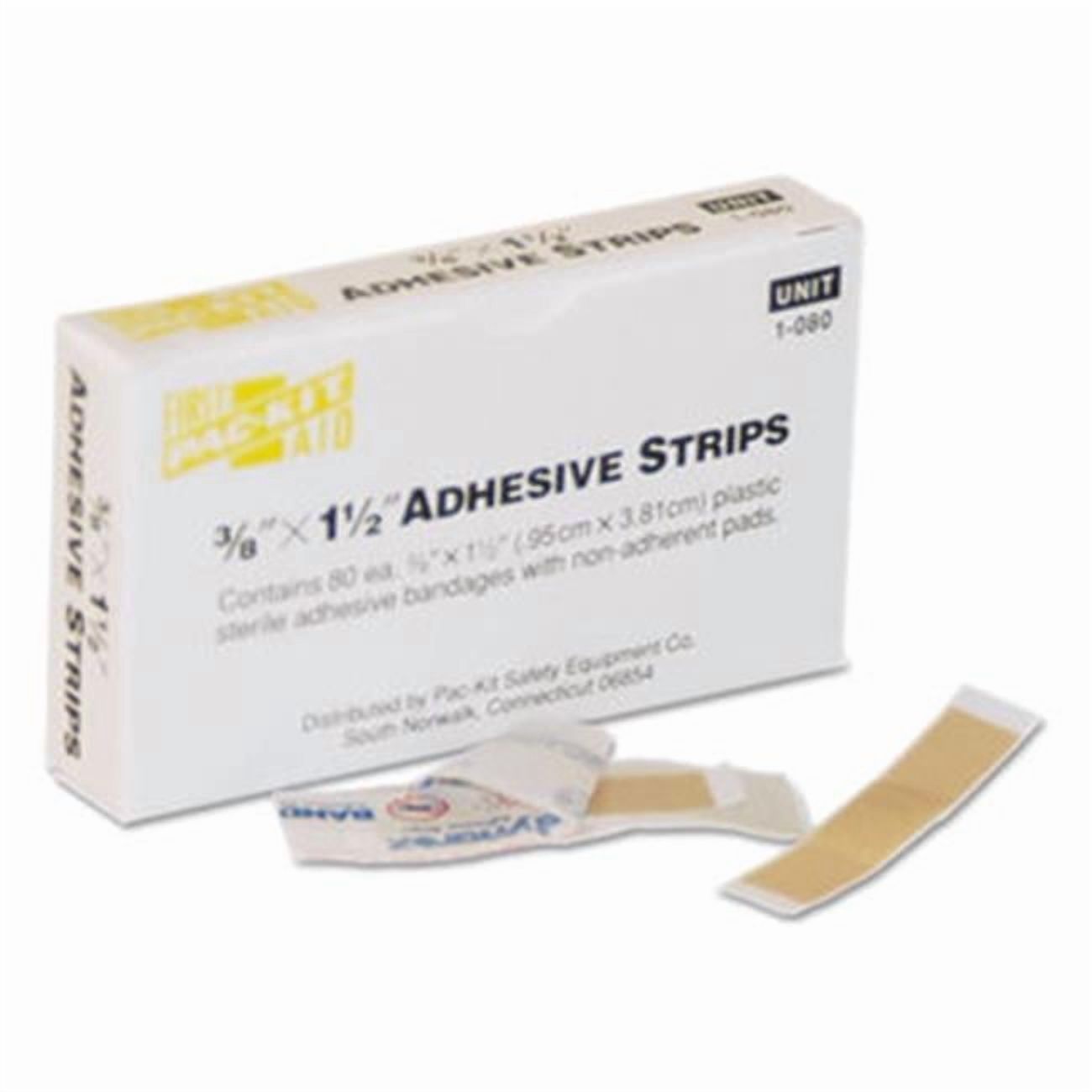 First Aid Only  0.37 x 1.5 in. Plastic Bandage, Box of 80