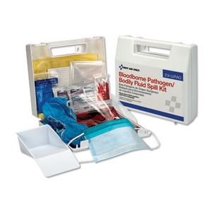 First Aid Only Bloodborne Pathogen Spill Cleanup Kit, 23 Pieces