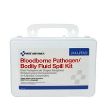 First Aid Only 214UFAO Bloodborne Pathogen/Bodily Fluid Spill Cleanup Kit, 2.5" x 9" x 8"