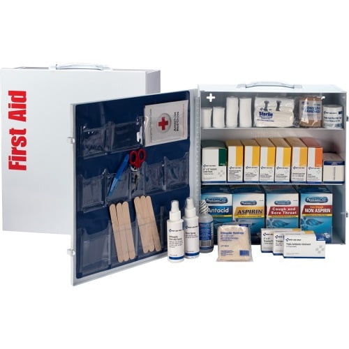 First Aid Only 3-shelf 100-person First Aid Kit 1092 x Piece(s) For 100 x Individual(s) - 16.5" Height x 15" Width x 5.5" Depth - Metal Case - 1 Each