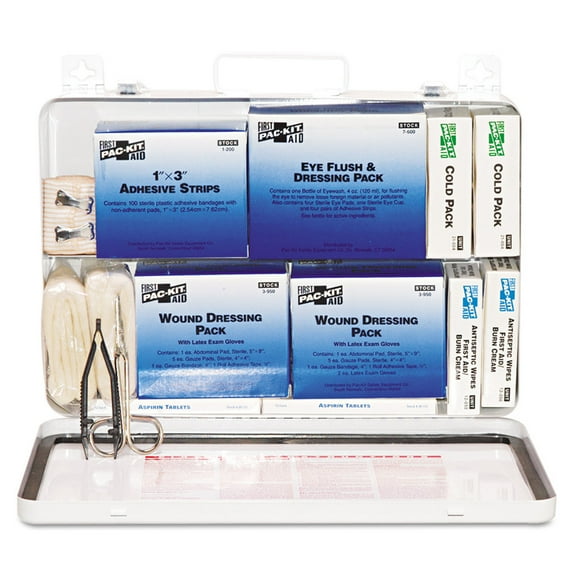 50 Person Industrial First Aid Kits, Weatherproof Steel Case