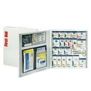 First Aid Only 50 Person Large Metal SmartCompliance First Aid Cabinet with Medications