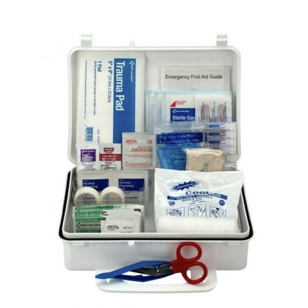 25-Person Weatherproof ANSI First Aid Kit, Weatherproof Plastic Case, Wall Mount
