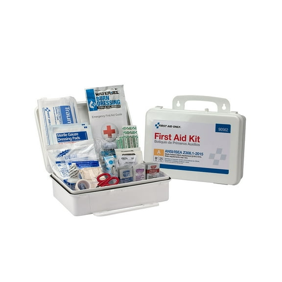25-Person ANSI A Weatherproof First Aid Kit, Plastic, 1/Each