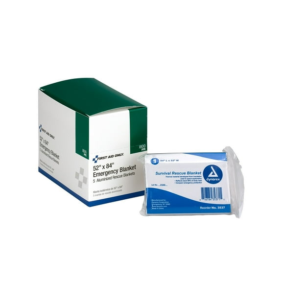 First Aid Only Aluminized Rescue Blankets 52 x I800