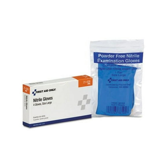 First Aid Only® Ansi Compliant First Aid Kit Refill For 16 Unit First Aid Kit, (4) Exam Gloves