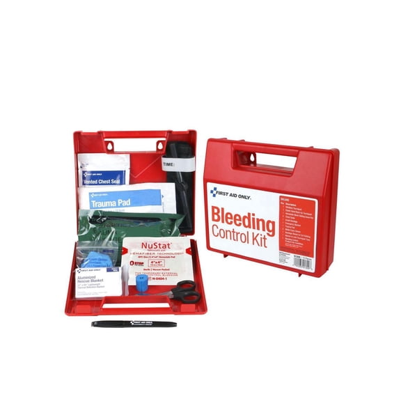 Bleeding Control Wall Station Single Kit - Deluxe, 14 Pieces, Plastic Case