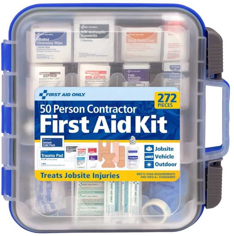 First Aid Only 91300: 50 Person Clear Front, 272 Pieces, Large Plastic Case