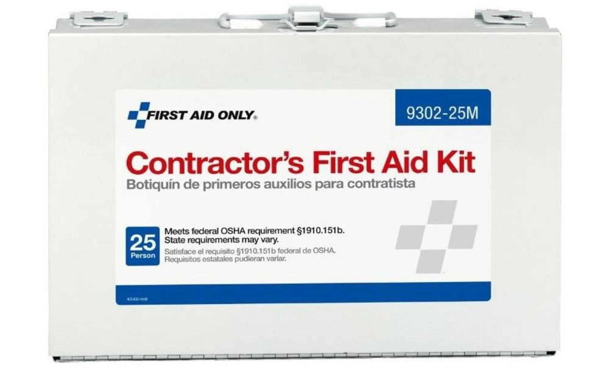 Contractor's Metal First Aid Kit for 25 People