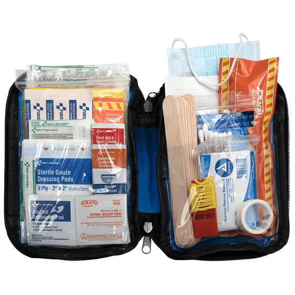 First Aid Only Essential Care First Aid Kit, Fabric Case, 105 pc