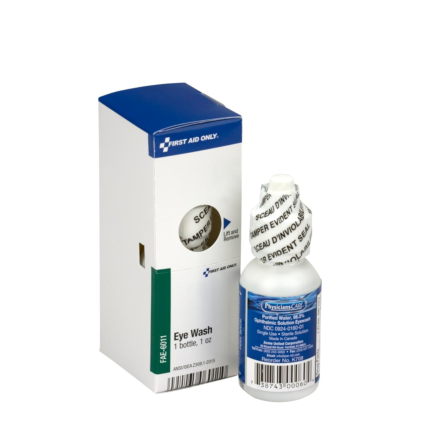 First Aid Only Eye Wash Solution, Sterile Isotonic Buffered Solution