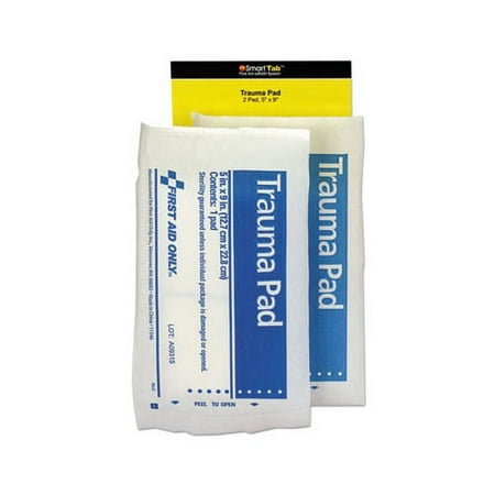 First Aid Only, FAOFAE6024, SmartCompliance Refill Trauma Pads, 2 / Pack, White,Blue