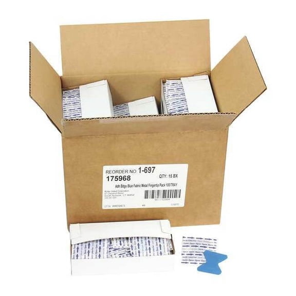 First Aid Only Metal Detectable Fingertip Bandage,PK1500 1-697