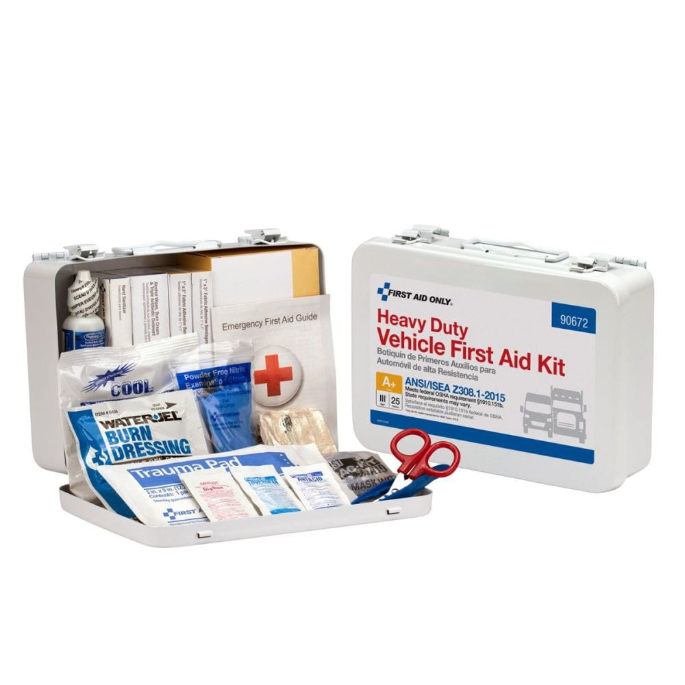 Heavy Duty Metal Vehicle First Aid Kit for 25 People