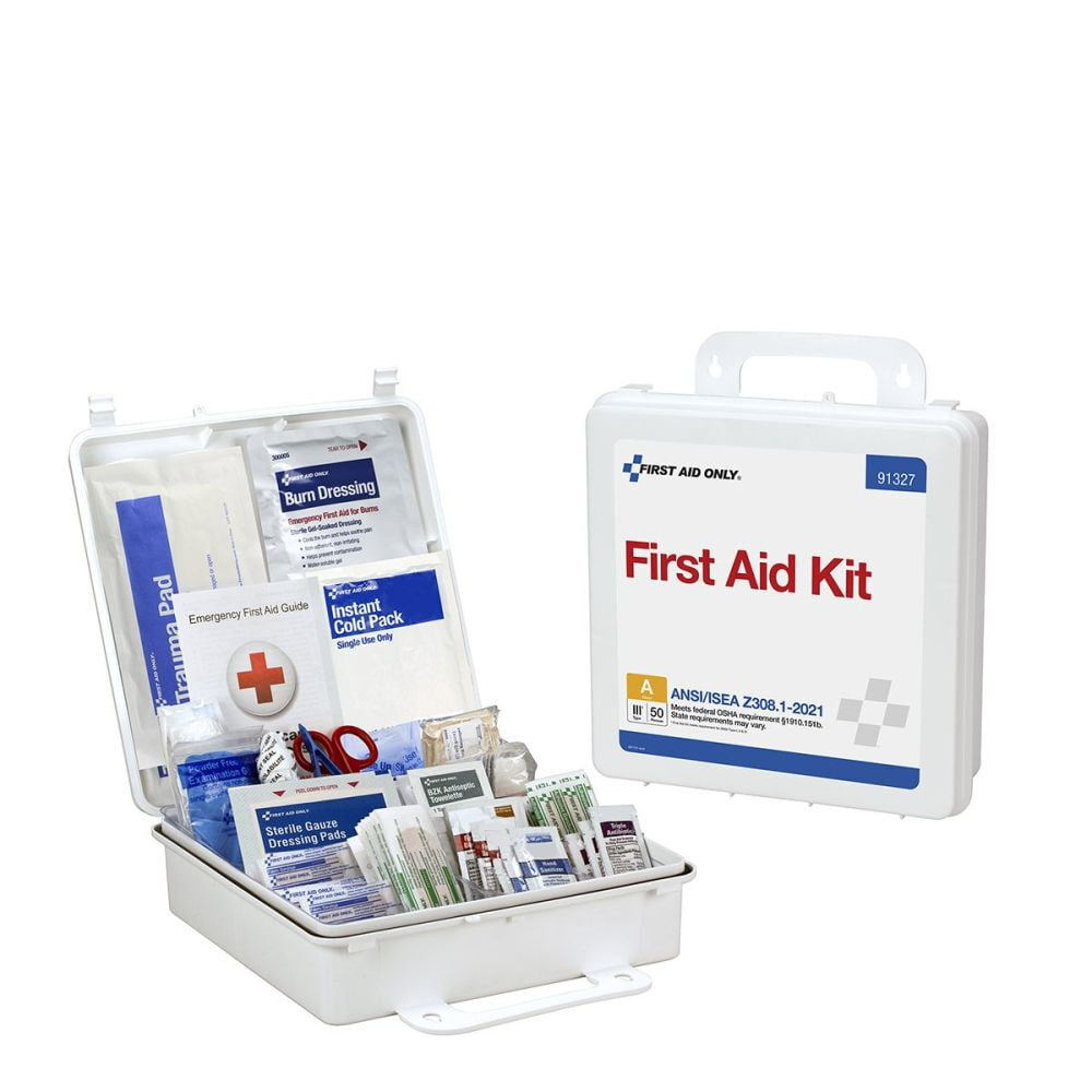 First Aid Only First Aid Kit 50 Person Plastic Case Ansi Portable
