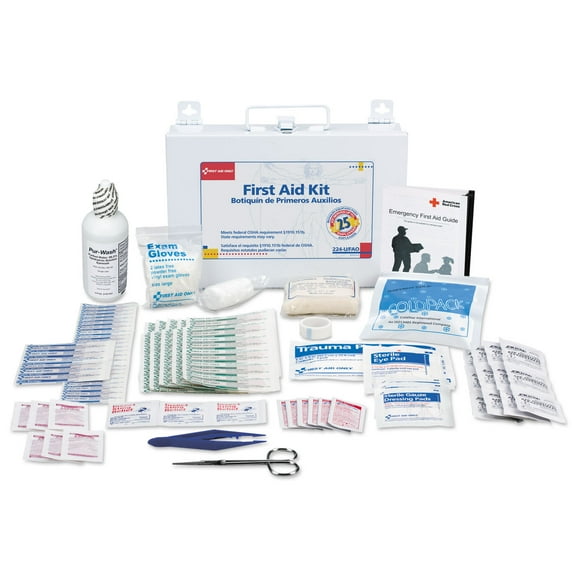 First Aid Only First Aid Kit for 25 People, 106-Pieces, OSHA Compliant, Metal Case -FAO224U