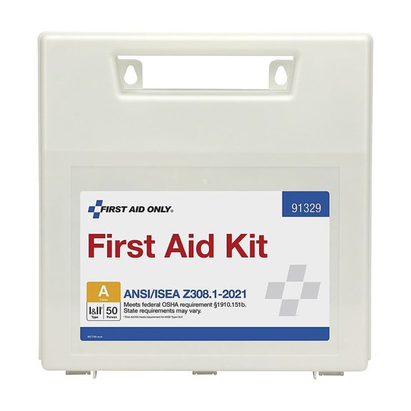 First Aid Kit and Housing, Plastic 184 Components, 50 People Served 91329