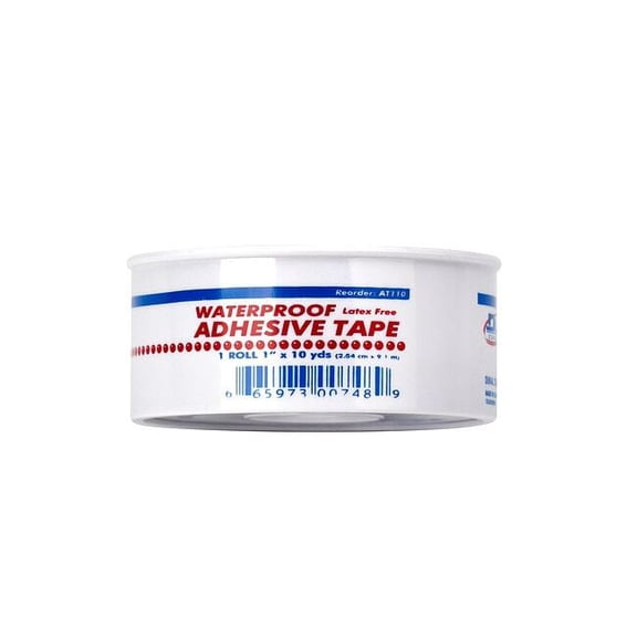 First Aid Only Waterproof Tape, White, WP1 in W, 10 in. L M688-P