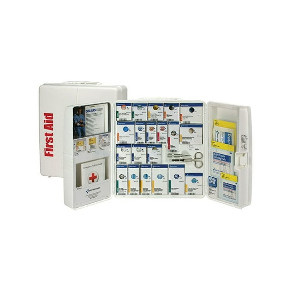 First Aid Only FirstAidKit w/House,290pcs,4x14.25",WHT 90659-021