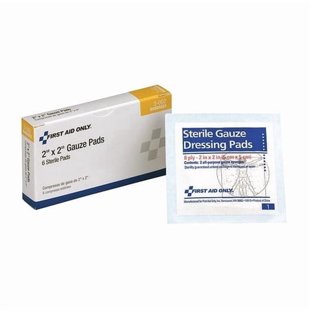 Gauze Pad, Sterile, White, No, Gauze, PK6 3-002