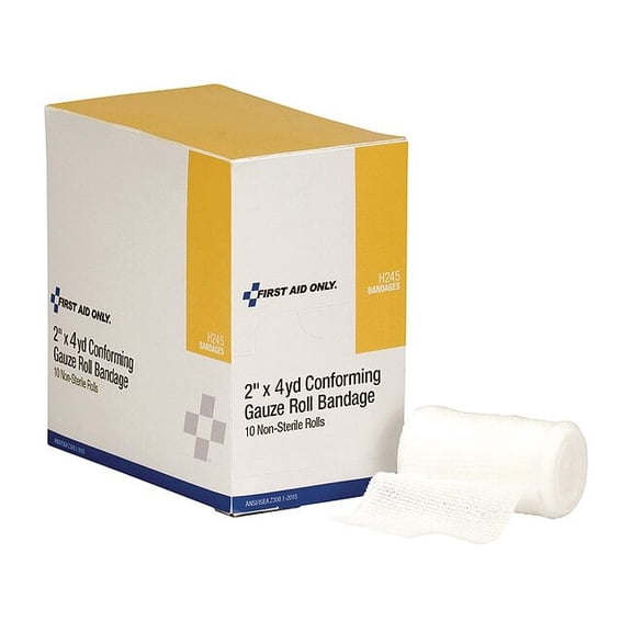 First Aid Only Gauze Roll, Sterile, White, 2 in. W H245