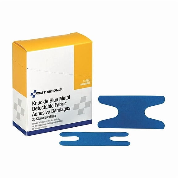 First Aid Only Metal Detectable Knuckle Bandage, PK25 1-690