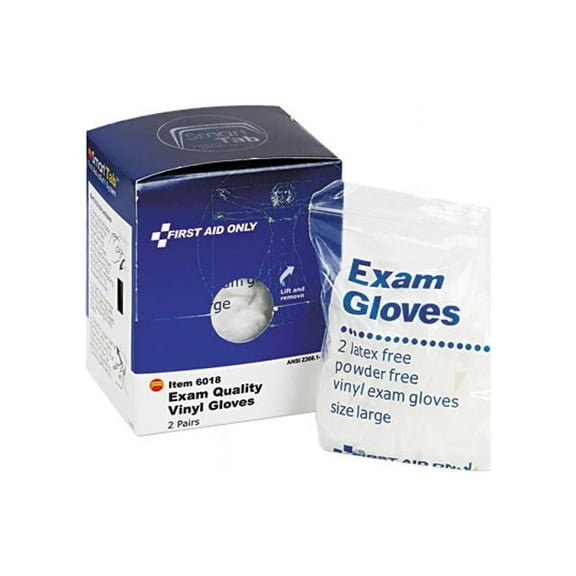 First Aid Only Nitrile Lightweight Gloves, One Size, 2/Box