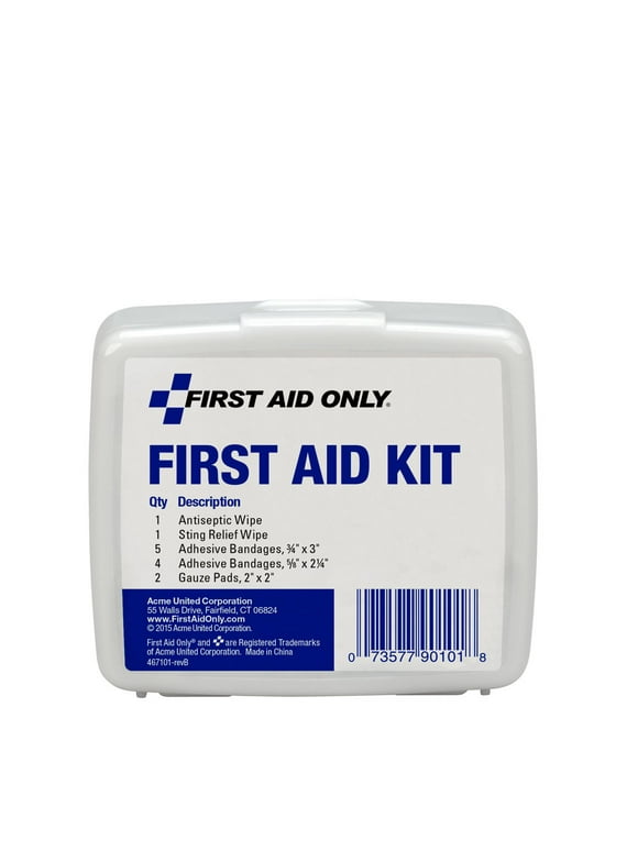 First Aid Only Personal First Aid Kit, Plastic Case, 13 Pc