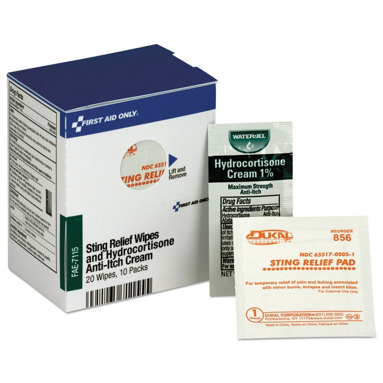 Refill for SmartCompliance Cabinet, 20 Sting Relief Wipes, 10 Hydrocortisone Packs Refill for SmartCompliance Cabinet, 20 Sting Relief Wipes, 10 Hydrocortisone Packs