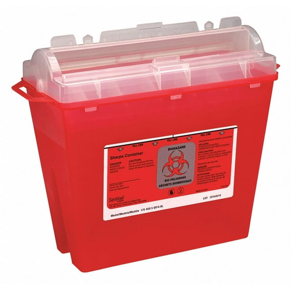 Sharps Container,1-1/4 Gal.,Rotor Lid FIRST AID ONLY M943