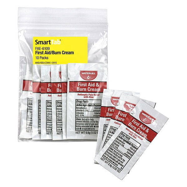 Acme United B2335241 First Aid Only FAE-6109 Smart Compliance Refill Burn Cream - 10 per Bag