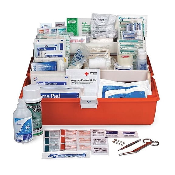 Response First Aid Kit, Plastic Bag, 258 Components, 24 People Served