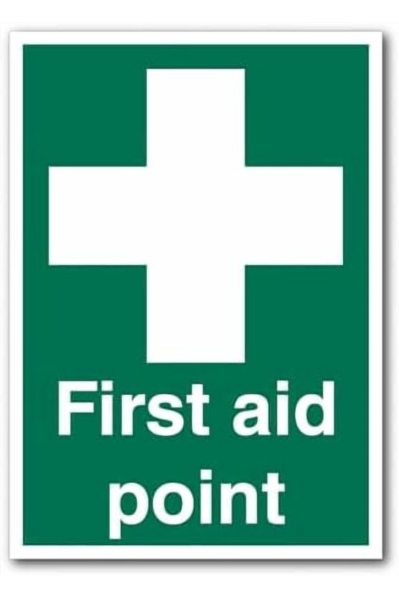 First Aid Point Sign First Aid Signs Safety Condition Signs Metal Tin Sign 8 x 12 inch
