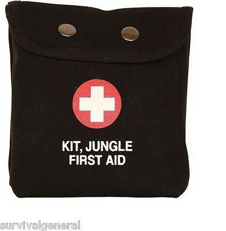 WW2 US Army M1943 First Aid Pouch Reproduction - Canvas Bag With Metal Hook, M1 Set, Khaki, For Collection, Reenactment, Props