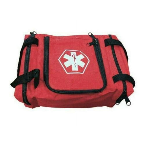First Aid Responder EMS Emergency Medical Trauma Bag EMT, Fire Fighter, Police Officer, Paramedics, Nurse (Red)