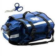 First Aid Responder EMS Emergency Medical Trauma Bag + Matching EMT Shear Blue