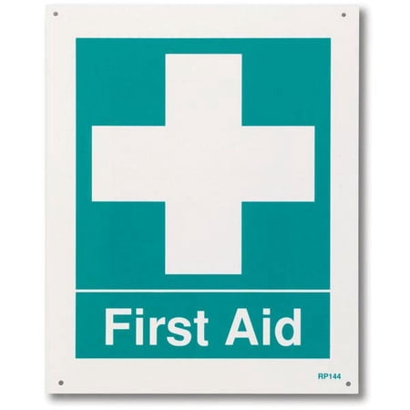 “First Aid”, Rigid Plastic, 8" x 10" (6 Pack)