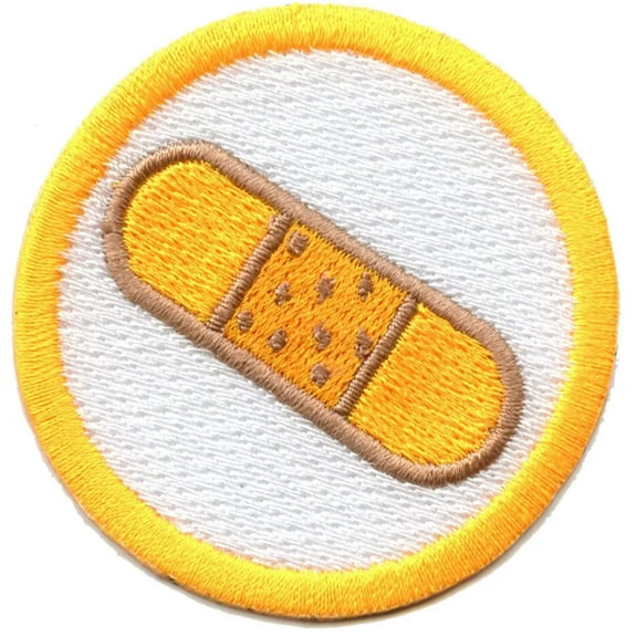 First Aid Scout Merit Badge Embroidered Iron on Patch