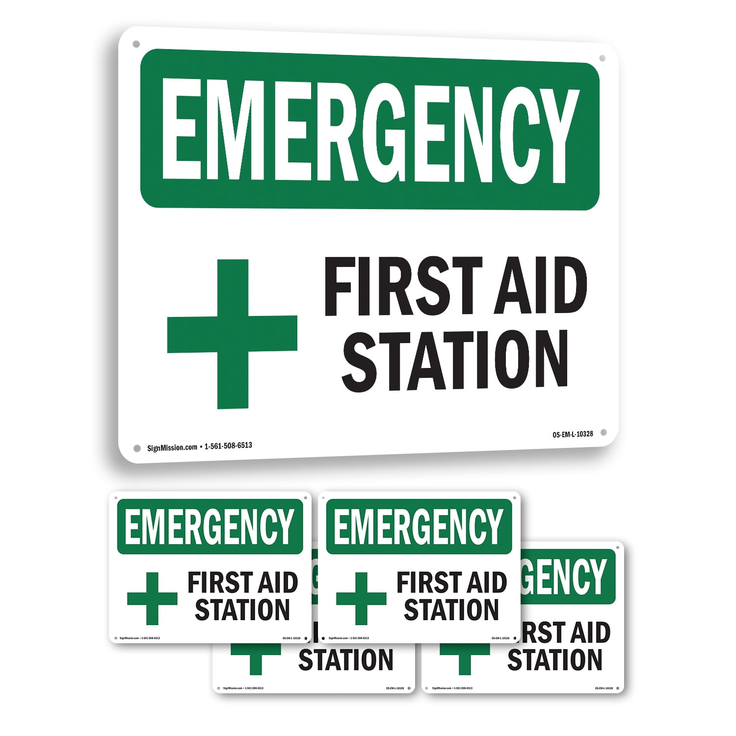 Operating First Aid Osha Sign First Aid Station OSHA Emergency Aluminum Sign 10 Inch x 7 Inch - 5 ...