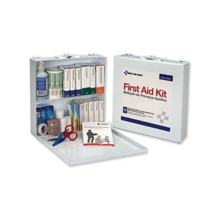 First Aid Station for 50 People 196-Pieces, OSHA Compliant, Metal Case