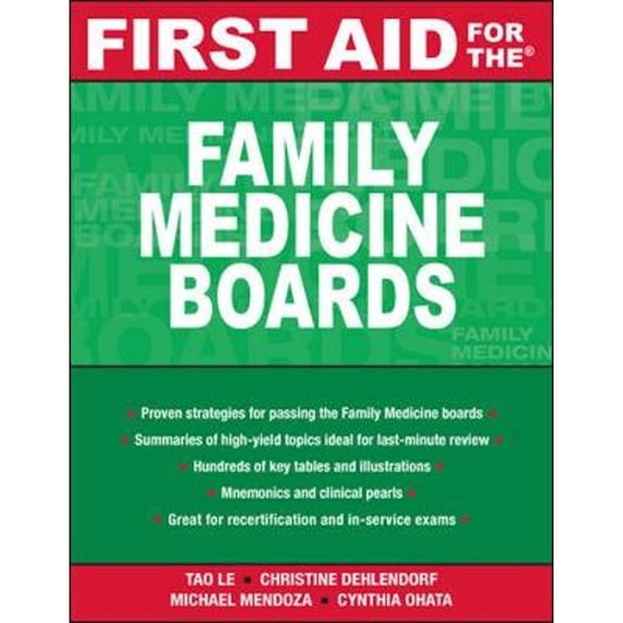 Pre-Owned First Aid for the Family Medicine Boards (FIRST AID Specialty Boards) (Paperback) 0071477713 9780071477710