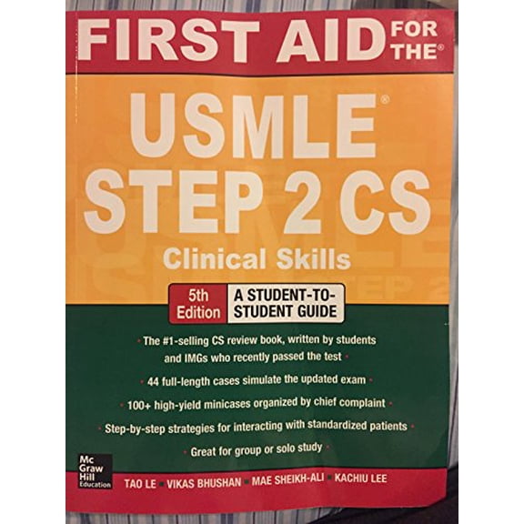 Pre-Owned First Aid for the USMLE Step 2 CS, 9780071804264, 0071804269, Paperback, 5th edition