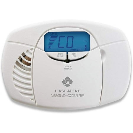 First Alert Carbon Monoxide Detector Alarm|No Outlet Required with Digital Display and Peak Memory, Battery Operated, CO410